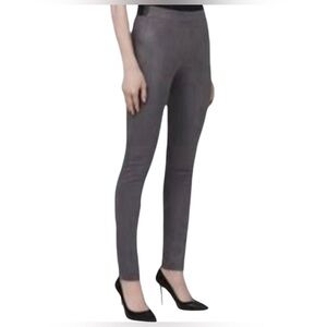White House Black Market Charcoal Grey faux suede Leggings